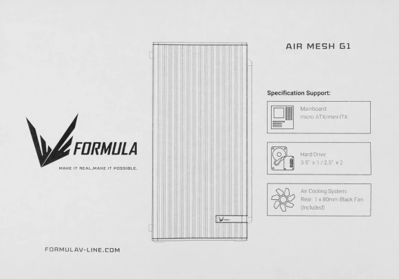 Корпус Formula Air Mesh G1 черный без БП mATX 1x80mm 2xUSB2.0 audio Корпус Formula Air Mesh G1 черный без БП mATX 1x80mm 2xUSB2.0 audio