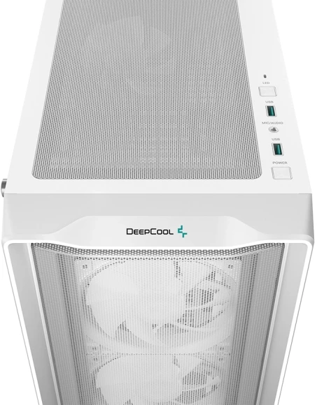 Корпус Deepcool CC560 Mesh V2 белый без БП ATX 4x120mm 5x140mm 2xUSB3.0 audio bott PSU Корпус Deepcool CC560 Mesh V2 белый без БП ATX 4x120mm 5x140mm 2xUSB3.0 audio bott PSU
