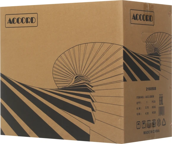 Корпус Accord ACC-ZM3B черный без БП mATX 4x120mm 2x140mm 2xUSB2.0 1xUSB3.0 audio bott PSU