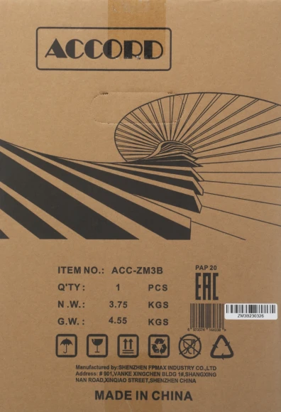 Корпус Accord ACC-ZM3B черный без БП mATX 4x120mm 2x140mm 2xUSB2.0 1xUSB3.0 audio bott PSU