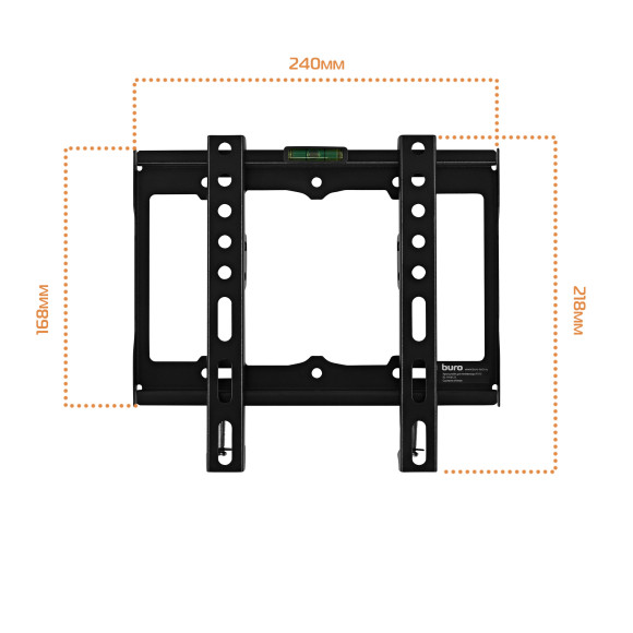 Кронштейн для телевизора Buro FX1S черный 15"-48" макс.25кг настенный фиксированный Кронштейн для телевизора Buro FX1S черный 15"-48" макс.25кг настенный фиксированный