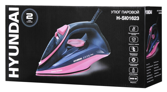 Утюг Hyundai H-SI01623 2400Вт черный/розовый Утюг Hyundai H-SI01623 2400Вт черный/розовый