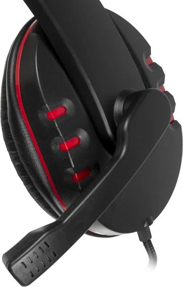 Наушники с микрофоном Оклик HS-L380G ABADDON черный/красный 1.8м мониторные оголовье (1100404) Наушники с микрофоном Оклик HS-L380G ABADDON черный/красный 1.8м мониторные оголовье (1100404)