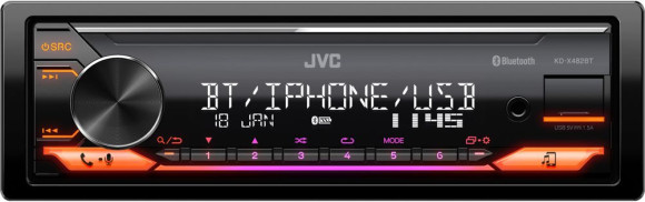Автомагнитола JVC KD-X482BT 1DIN 4x50Вт v4.2 DSP 3 RDS Автомагнитола JVC KD-X482BT 1DIN 4x50Вт v4.2 DSP 3 RDS