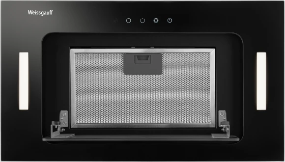 Вытяжка встраиваемая Weissgauff Intense 600 Touch черный/стекло черное управление: сенсорное (1 мотор)