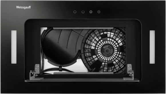 Вытяжка встраиваемая Weissgauff Intense 600 Touch черный/стекло черное управление: сенсорное (1 мотор)