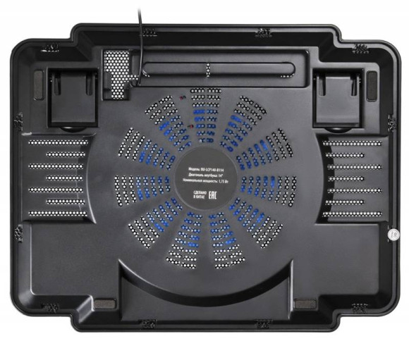 Подставка для ноутбука Buro BU-LCP140-B114 14"335x265x23мм 1xUSB 1x 140ммFAN металлическая сетка/пластик черный