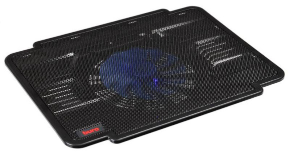 Подставка для ноутбука Buro BU-LCP140-B114 14"335x265x23мм 1xUSB 1x 140ммFAN металлическая сетка/пластик черный