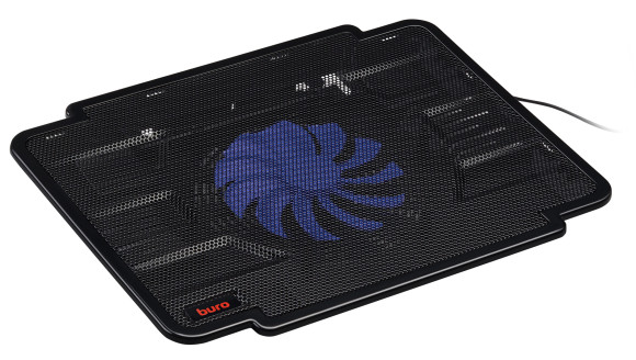 Подставка для ноутбука Buro BU-LCP140-B114 14"335x265x23мм 1xUSB 1x 140ммFAN металлическая сетка/пластик черный