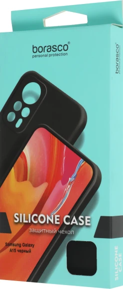 Чехол (клип-кейс) BoraSCO для Samsung Galaxy A15 Silicone Case черный (72783)