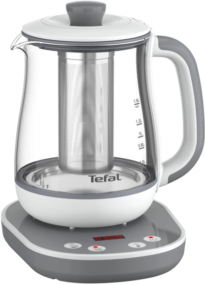 Чайник электрический Tefal BJ551B10 1.5л. белый корпус: стекло/пластик (7211004581)