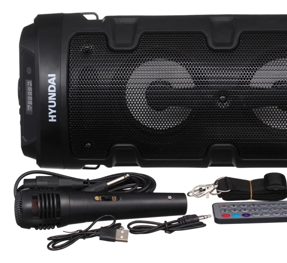 Минисистема Hyundai H-MC160 черный 50Вт FM USB BT SD/MMC