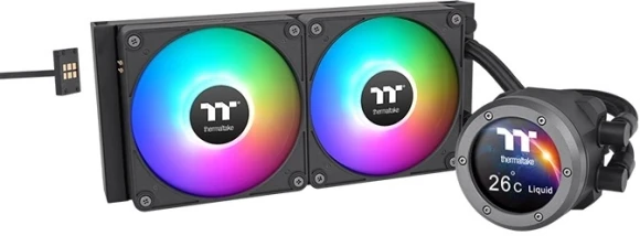 Система водяного охлаждения Thermaltake TH240 V2 Ultra EX ARGB Soc-AM5/AM4/1200/1700/1851 черный 4-pin 28.5dB Al LCD Ret (CL-W414-PL12SW-A)