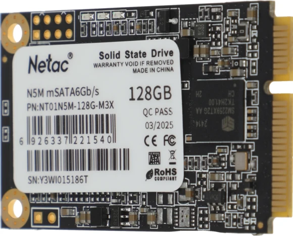 Накопитель SSD Netac SATA-III 128GB NT01N5M-128G-M3X N5M mSATA Накопитель SSD Netac SATA-III 128GB NT01N5M-128G-M3X N5M mSATA