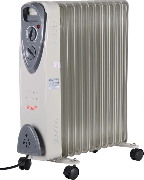 Радиатор масляный Ресанта ОМ-12А 2500Вт белый