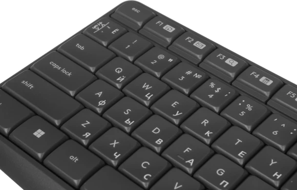 Клавиатура + мышь Logitech MK235 клав:серый мышь:серый/черный USB беспроводная Multimedia (920-007949)