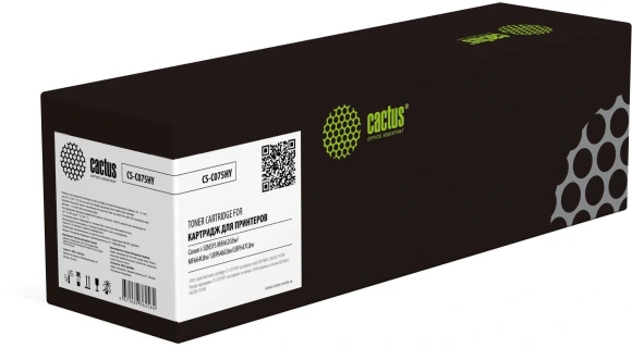 Картридж лазерный Cactus CS-C075HBK 075H черный (3500стр.) для Canon i-SENSYS MF662Cdw/MF664Cdw/ LBP646Cdw/LBP647Cdw