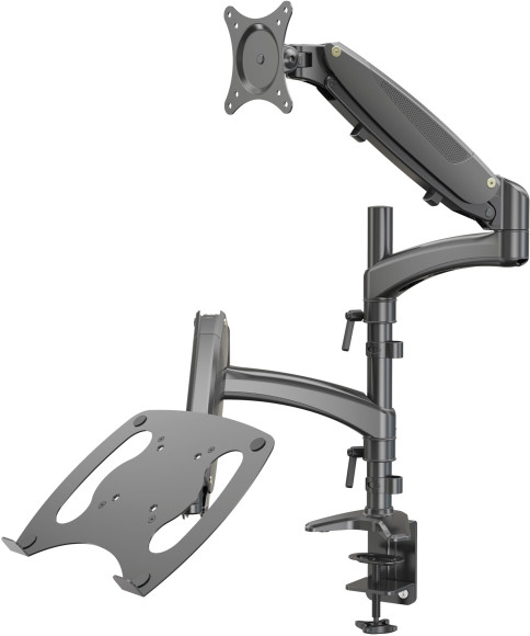 Кронштейн для монитора/ноутбука Cactus CS-VM-LH08-BK черный 13"-32" макс.8кг настольный поворот и наклон