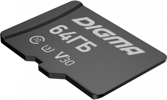 Флеш карта microSDXC 64GB Digma CARD30 V30 + adapter Флеш карта microSDXC 64GB Digma CARD30 V30 + adapter