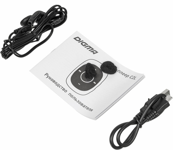 Плеер Flash Digma C2L 4Gb серый/FM/clip Плеер Flash Digma C2L 4Gb серый/FM/clip