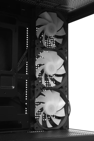 Корпус Accord ACC-ZA11B AR черный без БП ATX 3x120mm 1xUSB2.0 2xUSB3.0 audio bott PSU