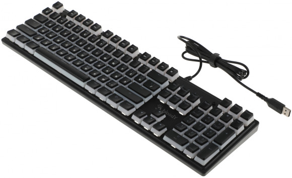 Клавиатура A4Tech S510RP механическая черный USB for gamer LED (S510RP PUDDING BLACK/BLMS RED) кабель 1.8м