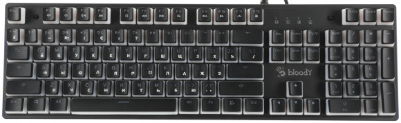 Клавиатура A4Tech S510RP механическая черный USB for gamer LED (S510RP PUDDING BLACK/BLMS RED) кабель 1.8м