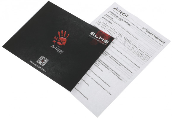 Клавиатура A4Tech S510RP механическая черный USB for gamer LED (S510RP PUDDING BLACK/BLMS RED) кабель 1.8м