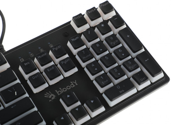 Клавиатура A4Tech S510RP механическая черный USB for gamer LED (S510RP PUDDING BLACK/BLMS RED) кабель 1.8м