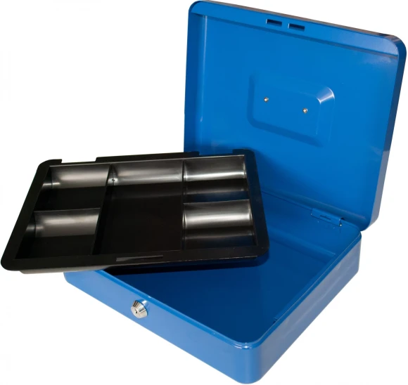 Ящик для денег Silwerhof Daily 90x300x240 синий сталь 1.66кг
