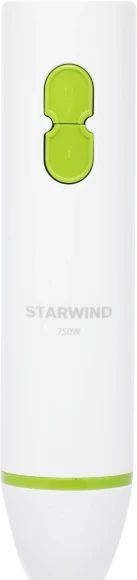 Блендер погружной Starwind SBP1113 750Вт белый/зеленый