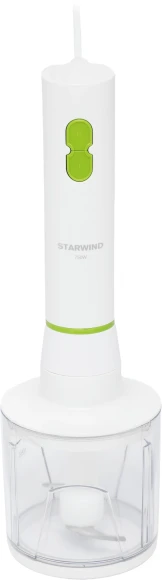 Блендер погружной Starwind SBP1113 750Вт белый/зеленый