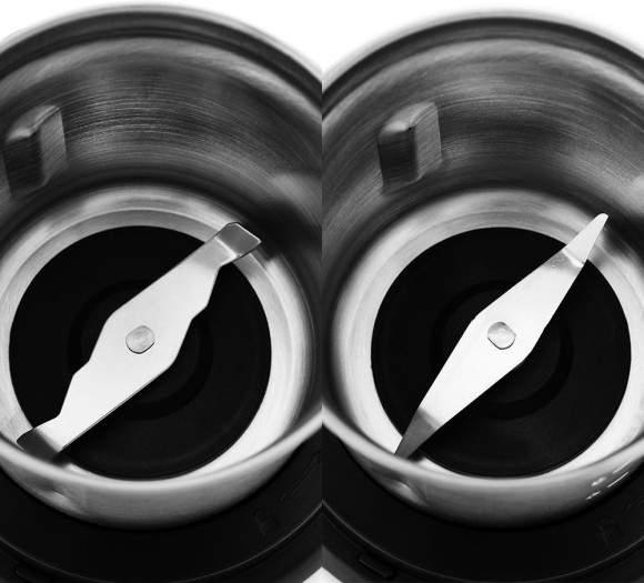 Кофемолка Kitfort КТ-757 200Вт сист.помол.:ротац.нож вместим.:75гр нержавеющая сталь/черный