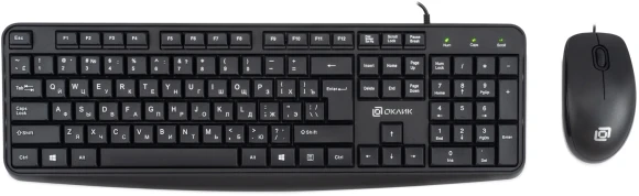 Клавиатура + мышь Оклик S603 клав:черный мышь:черный USB Клавиатура + мышь Оклик S603 клав:черный мышь:черный USB