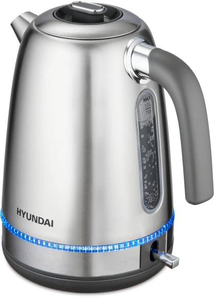 Чайник электрический Hyundai HYK-S5806 1.7л. 2200Вт серебристый матовый/черный корпус: металл