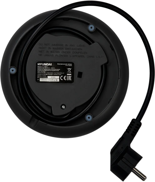 Чайник электрический Hyundai HYK-S5806 1.7л. 2200Вт серебристый матовый/черный корпус: металл