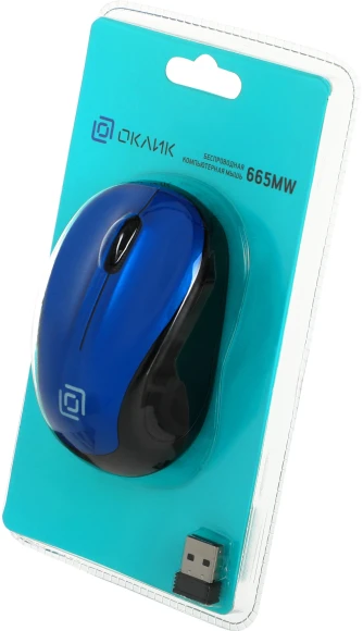 Мышь Оклик 665MW черный/синий оптическая 1600dpi беспров. USB для ноутбука 3but (1025132) Мышь Оклик 665MW черный/синий оптическая 1600dpi беспров. USB для ноутбука 3but (1025132)