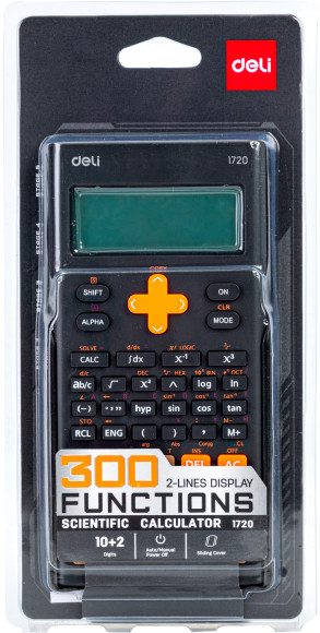 Калькулятор научный Deli E1720-black черный 10+2-разр. Калькулятор научный Deli E1720-black черный 10+2-разр.