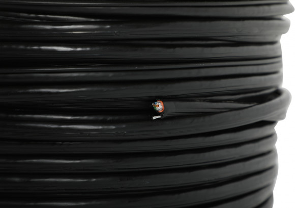 Кабель сетевой Ningbo 1Гбит/с FTP 4 пары cat.5E solid 0.5мм Cu molded 305м черный outdoor стальной трос