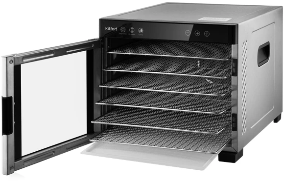 Сушка для фруктов и овощей Kitfort KT-1916 6под. 650Вт черный