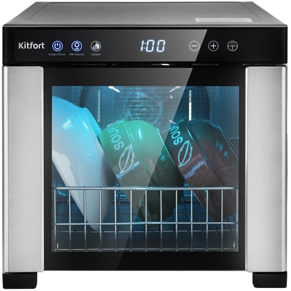 Сушка для фруктов и овощей Kitfort KT-1916 6под. 650Вт черный