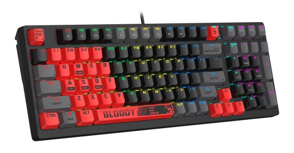 Клавиатура A4Tech Bloody S98 механическая красный USB for gamer LED (SPORTS RED) кабель 1.8м