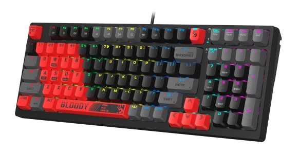 Клавиатура A4Tech Bloody S98 механическая красный USB for gamer LED (SPORTS RED) кабель 1.8м