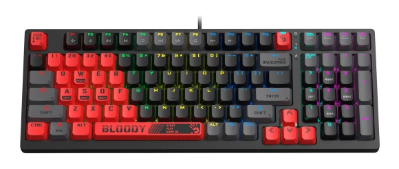 Клавиатура A4Tech Bloody S98 механическая красный USB for gamer LED (SPORTS RED) кабель 1.8м