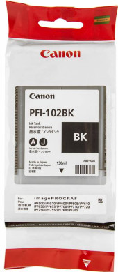 Картридж струйный Canon PFI-102BK 0895B001 черный (130мл) для Canon IP iPF500/600/700/710 Картридж струйный Canon PFI-102BK 0895B001 черный (130мл) для Canon IP iPF500/600/700/710
