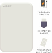 Мобильный аккумулятор Solove Mi W12 Pro 10000mAh QC3.0/PD3.0/PE2.0 20W 3A USB-C белый (W12 PRO WHITE RUS)