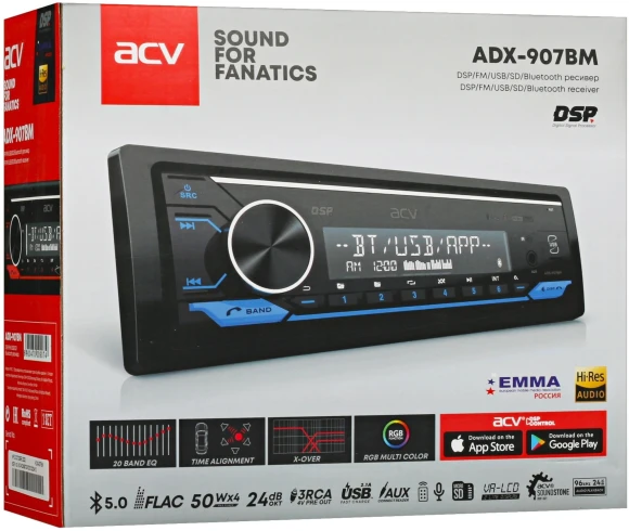 Автомагнитола ACV ADX-907BM 1DIN 4x50Вт v5.0 DSP 3 ПДУ (40306) Автомагнитола ACV ADX-907BM 1DIN 4x50Вт v5.0 DSP 3 ПДУ (40306)