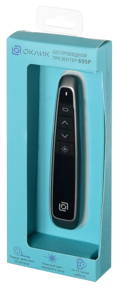 Презентер Оклик 695P Radio USB (30м) черный Презентер Оклик 695P Radio USB (30м) черный