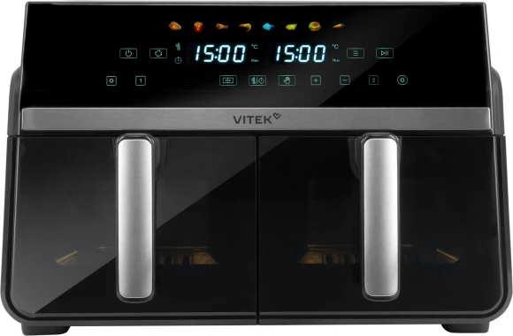 Аэрогриль Vitek VT-AF1001 10л 2200Вт черный/серебристый