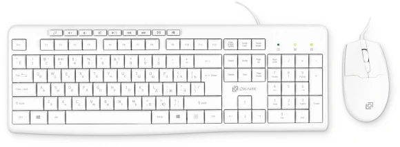 Клавиатура + мышь Оклик S650 клав:белый мышь:белый USB Multimedia (1875257) Клавиатура + мышь Оклик S650 клав:белый мышь:белый USB Multimedia (1875257)